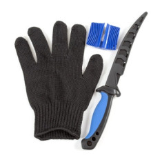Нож филейный Fladen Filet Knife 15cm Set w Knife Sharpener And Glove