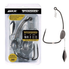 Офсетний гачок відвантажений BKK Titan Diver+ #16/0