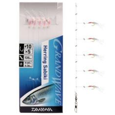 Оснащення Daiwa Grand Wave Herring Rig 135cm 0.3/0.4mm #10 Pink Glow Оснащення Daiwa Grand Wave Herring Rig 135cm 0.3/0.4mm #10 Pink Glow