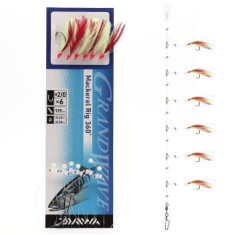 Оснащення Daiwa Grand Wave Mackerel Rig 360° 135cm 0.4/0.6mm #2/0 Red Yellow Оснащення Daiwa Grand Wave Mackerel Rig 360° 135cm 0.4/0.6mm #2/0 Red Yellow