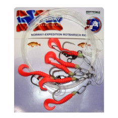 Оснащення морське Spro Norway Exp Red Fish Rig 4 Jp Redgrub 7/0 1mm 950cm Оснащення морське Spro Norway Exp Red Fish Rig 4 Jp Redgrub 7/0 1mm 950cm