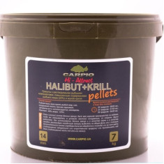 Пеллетс Carpio Hi-Attract Halibut+Krill 14mm 7kg