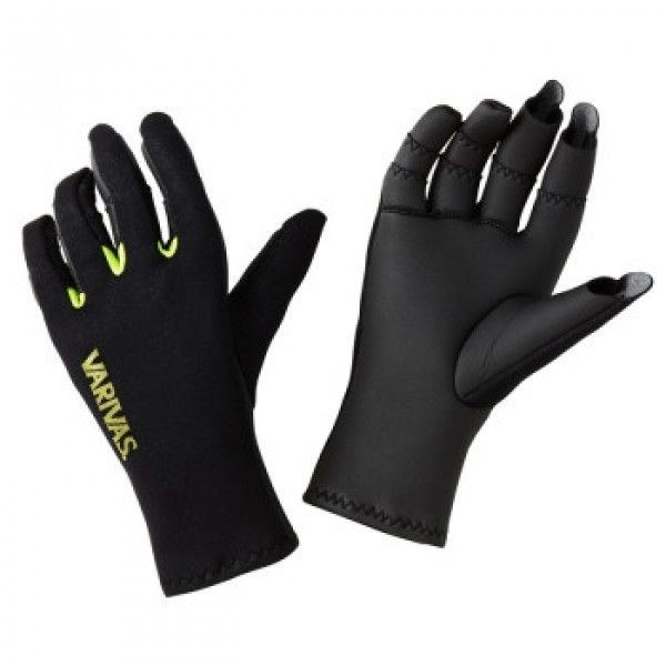 Перчатки Varivas Chloroprene Glove3 VAG-19 Blackxlime LL