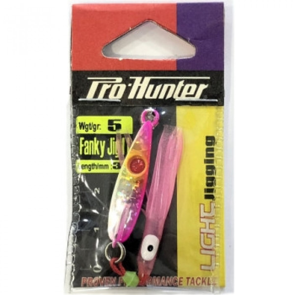 Пилькер Pro-Hunter Fanky Jig II  w/skirt assist hook 5g #01