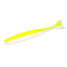 Floating silicone ZMAN Chattershad 3.5" 5pc #Chartreuse/White