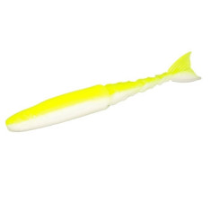 Floating silicone ZMAN Chattershad 4.5" 4pc #Chartreuse/White