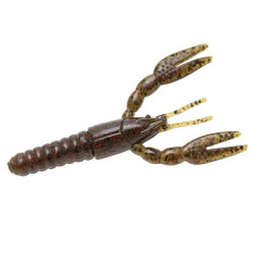 Floating silicone ZMAN Punch Crawz 4" 6pc Green Pumpkin Red