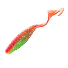 Floating Silicone Z-Man Streakz Curly Tailz 4" 5pc #Nuked Chicken Glow