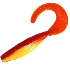 Floating Silicone Z-Man Streakz Curly Tailz 4 "5pc #Bleeding Banana