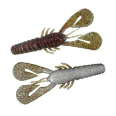Floating silicone ZMAN Turbo Crawz 4" 6pc #Redbone