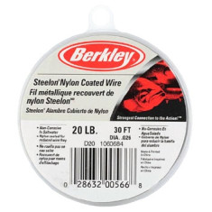 Поводковый материал Berkley Mc Mahon Steelon Nylon Coated 20lb Black 1pc
