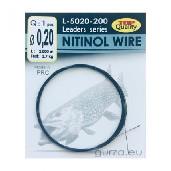 Поводковий матеріал Gurza Nitinol Wire 0.2mm*2m 1pc