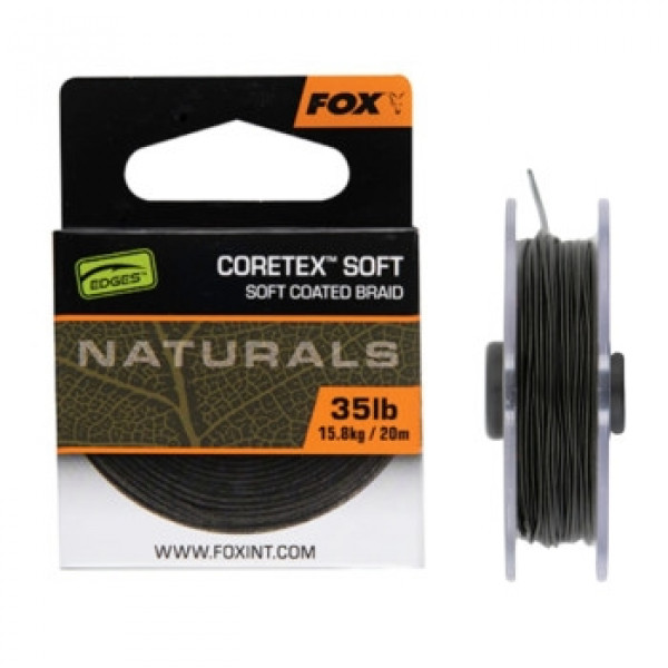 Поводочный материал Fox Edges Naturals Coretex Soft 20m 15.8kg/35lb