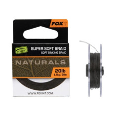 Поводочный материал Fox Edges Naturals Soft Braid hooklength 20m 9.1kg/20lb