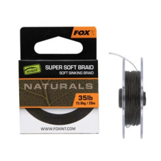 Поводочный материал Fox Edges Naturals Soft Braid hooklength 20m 15.8kg/35lb