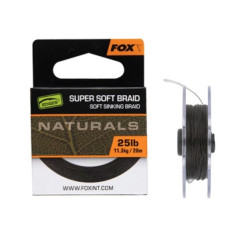 Поводочный материал Fox Edges Naturals Soft Braid hooklength 20m 11.3kg/25lb