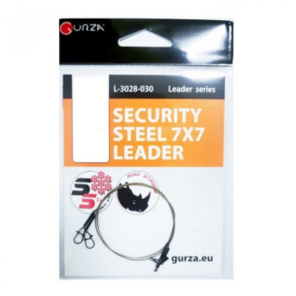 Поводок Gurza Security Steel 7*7 Leader 200mm 0.28Ø 6.5kg 2pc