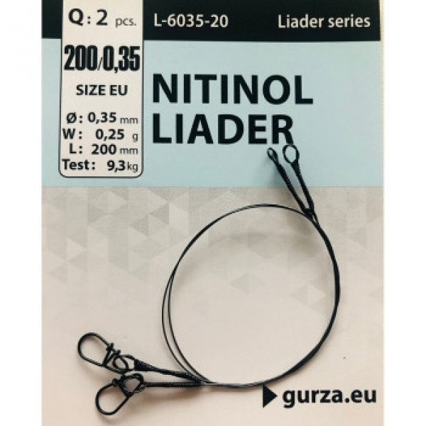 Повідець Gurza Nitinol Leader 250mm/0.35Ø 2pc