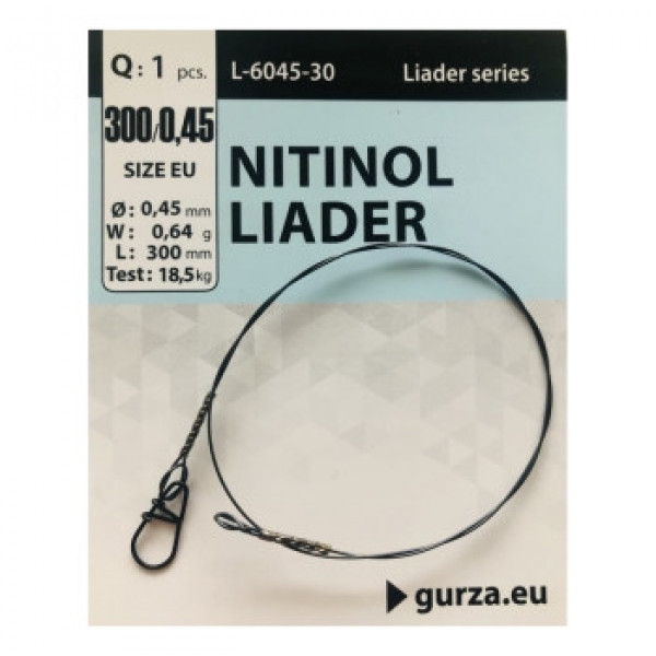 Поводок Gurza Nitinol Leader 300mm/0.45Ø 1pc