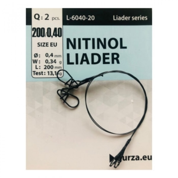 Повідець Gurza Nitinol Leader 200mm/0.40Ø 2pc