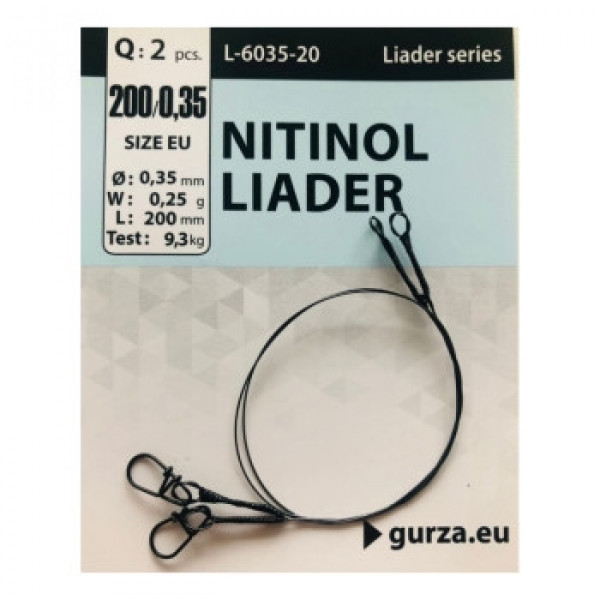 Повідець Gurza Nitinol Leader 200mm/0.35Ø 2pc