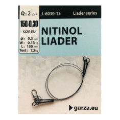Повідець Gurza Nitinol Leader 150mm/0.30Ø 2pc