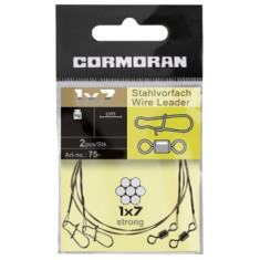 Повідець сталевий Cormoran 1x7 Wire leader 20cm 15kg 2pcs
