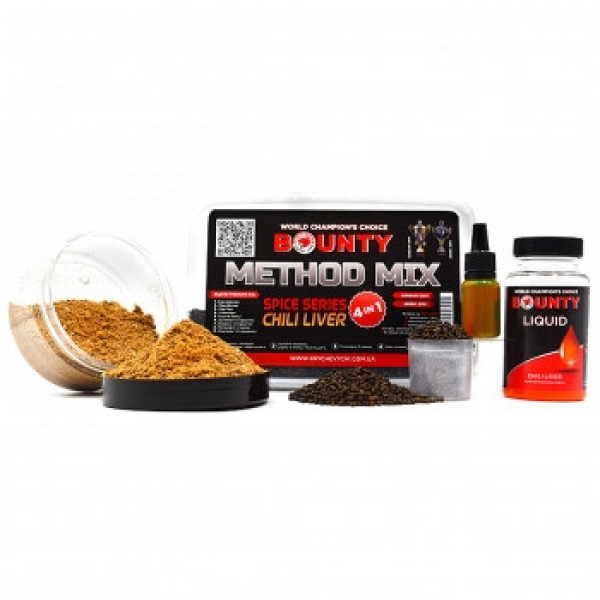 Прикормка Bounty Method Mix4in1 Chili Liver