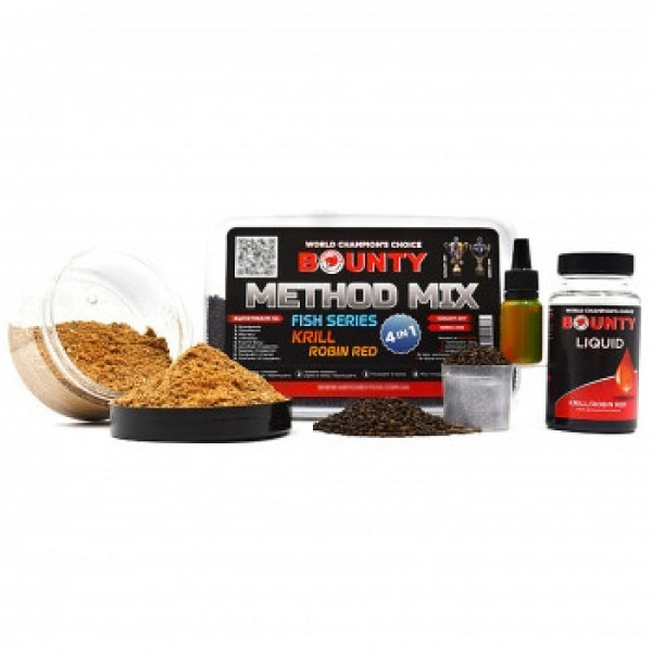 Прикормка Bounty Method Mix4in1 Krill/Robin Red