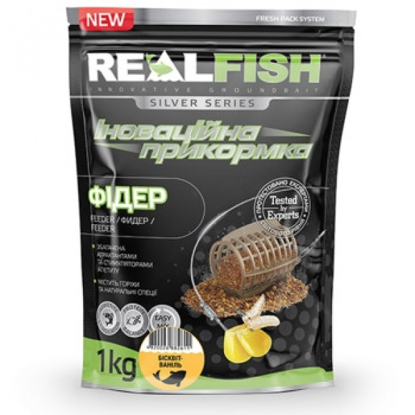 Підгодовування Real Fish Фідер Бісквіт-ваніль 1kg