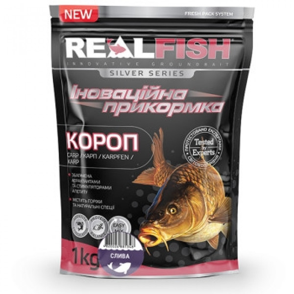 Прикормка Real Fish Карп Слива 1kg