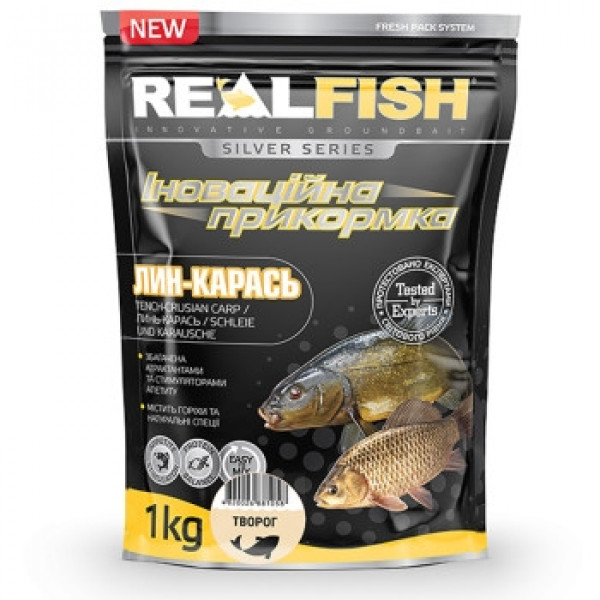 Підгодовування Real Fish Лінь-Карась Сир 1kg