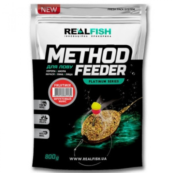 Підгодовування Real Fish Метод Фідер Фруктовий мікс 0.8kg