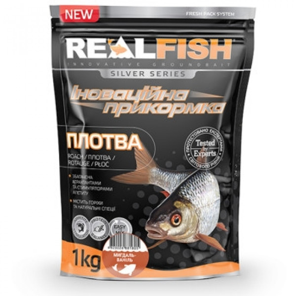 Прикормка Real Fish Плотва Миндаль-ваниль 1kg