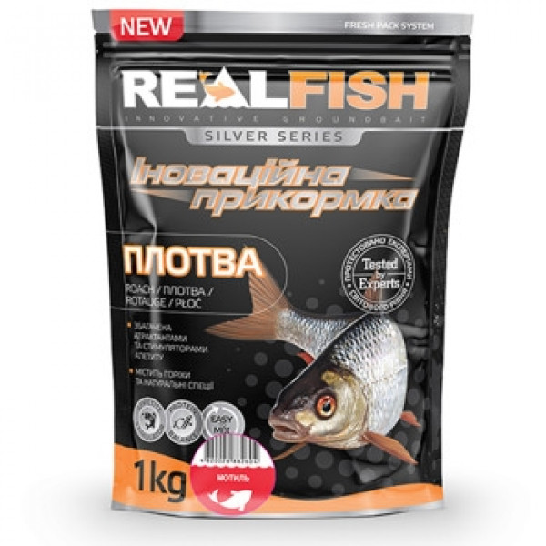 Прикормка Real Fish Плотва Мотыль 1kg