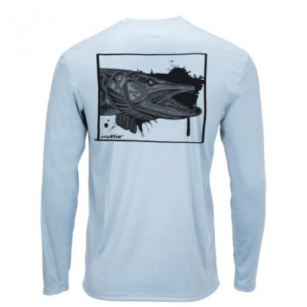 Реглан Simms Solar-Tech Tee Musky Face Steel Blue M