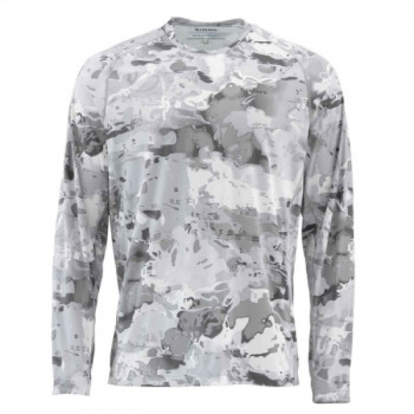 Реглан Simms SolarFlex Crewneck Prints Cloud Camo Grey M