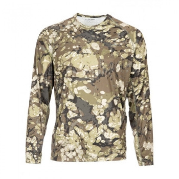 Реглан Simms SolarFlex Crewneck Prints Riparian Camo M