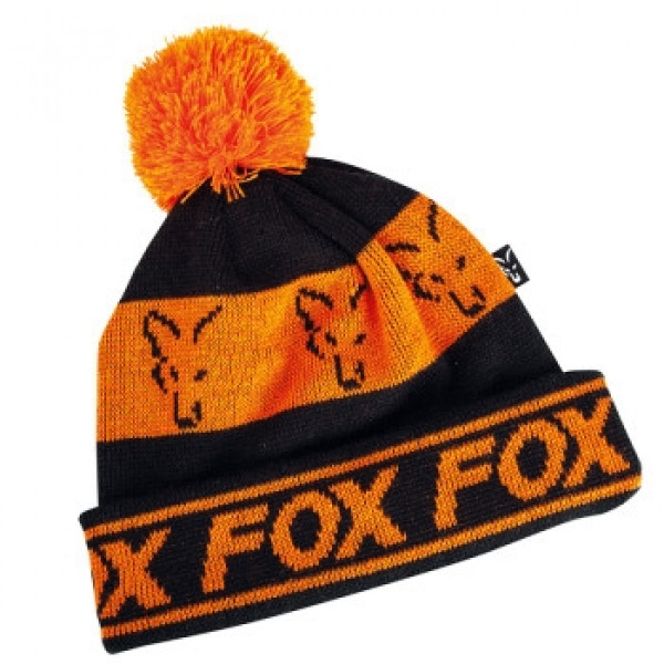 Шапка Fox Lined Bobble Hat Black/Orange