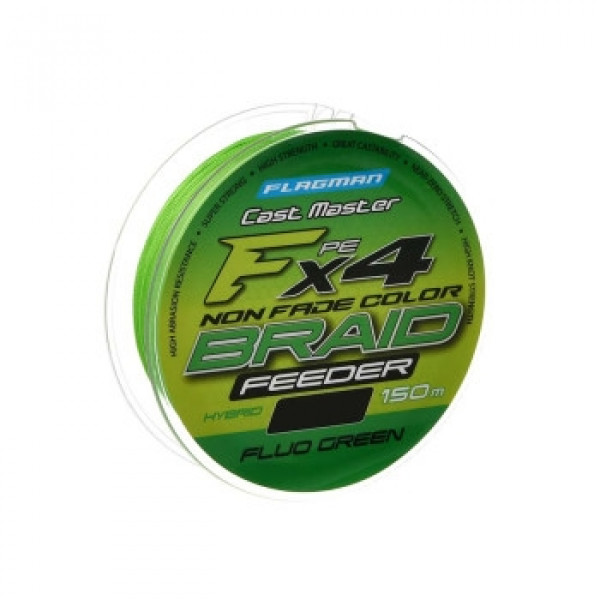 Шнур Cast Master Feeder Braid X4 Fluo Green 0.18mm 150m