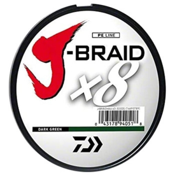 Шнур Daiwa J-Braid X8 0,06mm 150m Dark Green