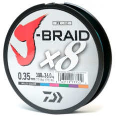 Шнур Daiwa J-Braid X8 0,35mm-300m MULTI COLOR