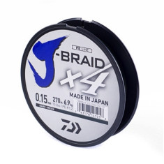 Шнур Daiwa J-Braid X4E 0,15mm-270m Dark Green Шнур Daiwa J-Braid X4E 0,15mm-270m Dark Green