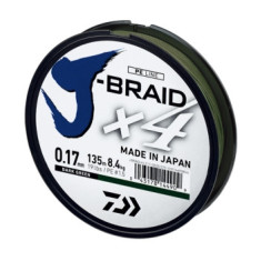 Шнур Daiwa J-Braid X4E 0,17mm-270m Dark Green Шнур Daiwa J-Braid X4E 0,17mm-270m Dark Green