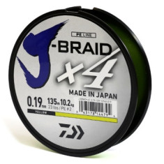 Шнур Daiwa J-Braid X4E 0,19mm 135m Yellow Шнур Daiwa J-Braid X4E 0,19mm 135m Yellow