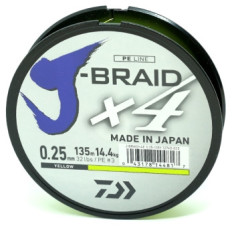 Шнур Daiwa J-Braid X4E 0,25mm-135m yellow Шнур Daiwa J-Braid X4E 0,25mm-135m yellow