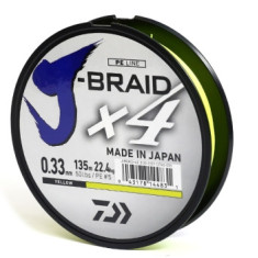 Шнур Daiwa J-Braid X4E 0,33mm-135m yellow
