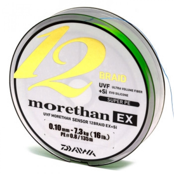 Шнур Daiwa Morethan 12BEX+Si 0.10mm 7.3kg 135m LG