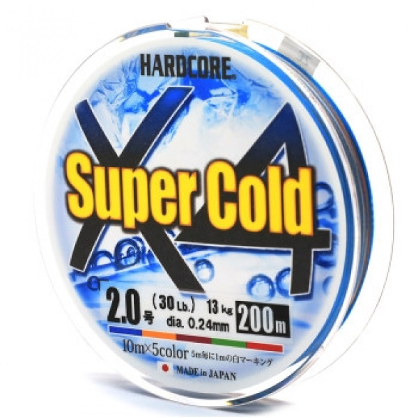 Шнур Duel Hardcore Super Cold X4 200m 13.0kg 5Color #2.0