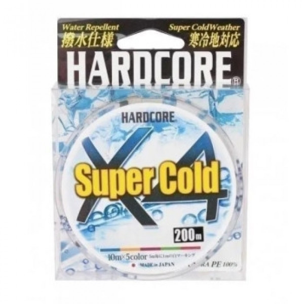 Шнур Duel Hardcore Super Cold X4 200m 5.4kg 5Color #0.6